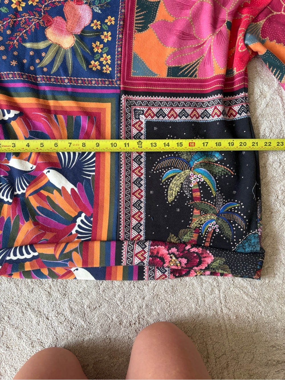 FARM Rio Multicolor Patchwork Crewneck Sweater - Picture 12 of 13